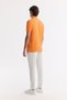 Men's Orange Non-Curling Polo Neck 100% Cotton Basic Regular Fit T-Shirt B001032 - 5
