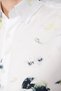 Men's White 100% Viscose Bottomed Britli Collar Printed Viscose Short Sleeve Regular Fit Shirt A41Y2180 - 5