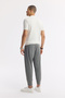 Men's Dark Gray Classic Waist Wrinkle-Free Technical Fabric Baggy Fit Trousers A51Y3021 - 3