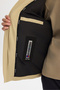 Men's Beige Hooded Goose down Water Repellent Windproof Comfort Fit Coat with Thermometer A42Y6157 - 3