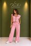 Polo Collar Zippered Vest Set