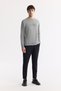 Men's Gray Crew Neck Printed Soft Touch Regular Fit Sweatshirt A51Y1231 - 7