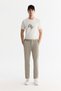 Men's Mink Soft Buttoned Double Leg Slim Fit Trousers with Elastic Sides A42Y3007