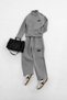 Men's Oversize Zippered Tracksuit Set Gray Melange - 3