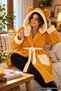 Hooded Unisex Welsoft Fleece Plush Dressing Gown, Bathrobe - Soft and Heat-Retaining