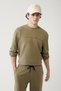 Men's Khaki Crew Neck Printed Soft Touch Regular Fit Sweatshirt A41Y1222
