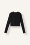 Fitted Crew Neck Ribbed Camisole Long Sleeve Crop Basic T-Shirt I9563Ax26Au - 6