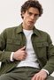 Men's Khaki Pocket Detailed Regular Fit Jacket