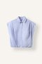 100% Cotton Overshirt Fit Classic Collar Striped Pocketed Poplin Hem Elasticated Sleeveless Crop Shirt I7332 - 6