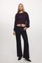 Regular Fit Crew Neck Hair Braided Lace Detailed Knitwear Crop Sweater I9174Ax26Wn - 2