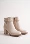 Winter's Approach Women's Zippered Flag Heel Boots with Rope Accessories - 4