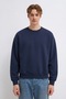 Men's 3 Thread Organic Trend Navy Blue Sweatshirt