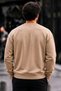 Men's Thick Woven Red A.Beige Sweatshirt - 5