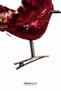 Christmas Tree Ornament Phoenix Bird Clip-On Glittery Claret Red 35 cm - 4