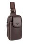Men's Brown Shoulder Bag Chest Bag Body Bag Purse - 2