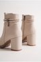 Winter's Approach Women's Zippered Flag Heel Boots with Rope Accessories - 5