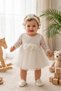3-6 Months Lovemax Baby Girl Caroline Mevli̇t Set with Lace Bandana and Shoes