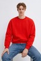 Men's 3 Thread Organic Trend Red Sweatshirt - 2