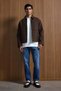 Men's Relax Fit Premium Melton Jacket Coat Brown - 4