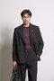 Men's Oversize Comfortable Fit Double Breasted Suit Black - 4