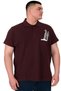 Fashion XL Large Size Men's T-Shirt Polo Sea Bound U25303 Plum