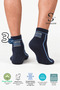 3 Pack Navy Blue Men's Sports Cotton Seamless Flexible Booties Socks - Premium