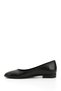Women's Black Genuine Leather Ballerinas - 5