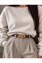Women's Gold Daisy Patterned Buckle Belt Waist Belt Coat Belt Dress Belt Pants Belt Unisex