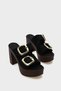 Marje Platform Suede Single Strap Women's Slippers