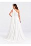 One Sleeve Crepe Chiffon Detailed Wedding Dress Promise Dress Engagement Dress - 2