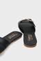 Kathy Metal Buckle Flat Heeled Blunt Toe Women's Slippers - 4