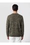 Nevavm Farkıyla Lcwaikiki Classic Khaki Knitwear Patterned Oval Collar Men's Sweater - 4