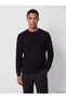 Lcw Vision Black Knitwear Flat Oval Collar Men's Sweater with Nevavm Difference