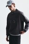 Oversize Printed Crew Neck Sweatshirt - 3