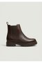 26K440 Genuine Leather Ankle-Length Chealsea Boots for Women with Two Rubber Details