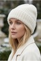 Women's White Winter Soft Bearded Beret Cotton Textured Plush Hat - 4