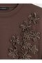 Nevavm Farkıyla Lcw Everyday Brown Diving Fabric Embroidered Oversize Women's Sweatshirt Tunic - 3