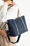Navy Blue Women's Hand and Shoulder Bag New Season 24 X 33 cm - 3