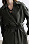 Khaki Technical Fabric Trench Coat - 4