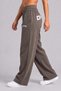 Short Women's Black Wide Leg Oversize Sweatpants - 4