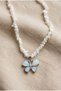 Handmade Special Design Necklace with Broken Natural Stones and Butterfly Figures - 5