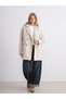 Nevavm Farkıyla Lcw Vision Beige Double-Breasted Collar Oversize Women's Cashmere Coat - 2
