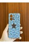 Vivo Y35 Leopard Printed Velvet Premium Silicone Launch Phone Case (Blue Case) - 3