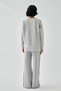 Women's Gray Sleep Mode on Oversize 2 Thread Sweatpants Home Wear Set - 6