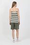 Women's Rope Strap Cotton Combed Shorts Set Khaki - 5