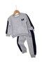 Boys' Winter 3-Thread Ribbed Print Detailed Thick Tracksuit Set for Ages 2-3-4-5-6 - 2