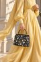 Dila Women's Suede Dotted Patterned Midi Size Hand and Shoulder Bag - Black - 3