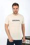 Men's Short Sleeve Combed Cotton Pajama Set Cream - 4