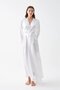Women's Long White Satin Dressing Gown - 6