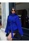 Women's Belted Stand Collar Trench Coat - 2